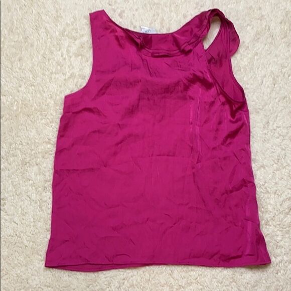 Ann Taylor Loft hot pink top with ruffle detail size L - Picture 11 of 11
